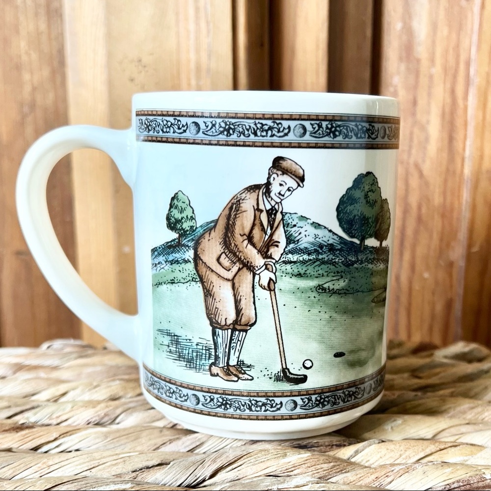 Vintage 1993 Golf Man Golfing Coffee Cup Mug 10oz